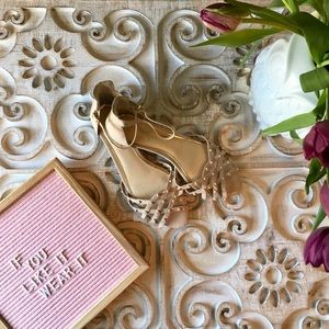 JESSICA SIMPSON NUDE ANKLE STRAP SANDALS